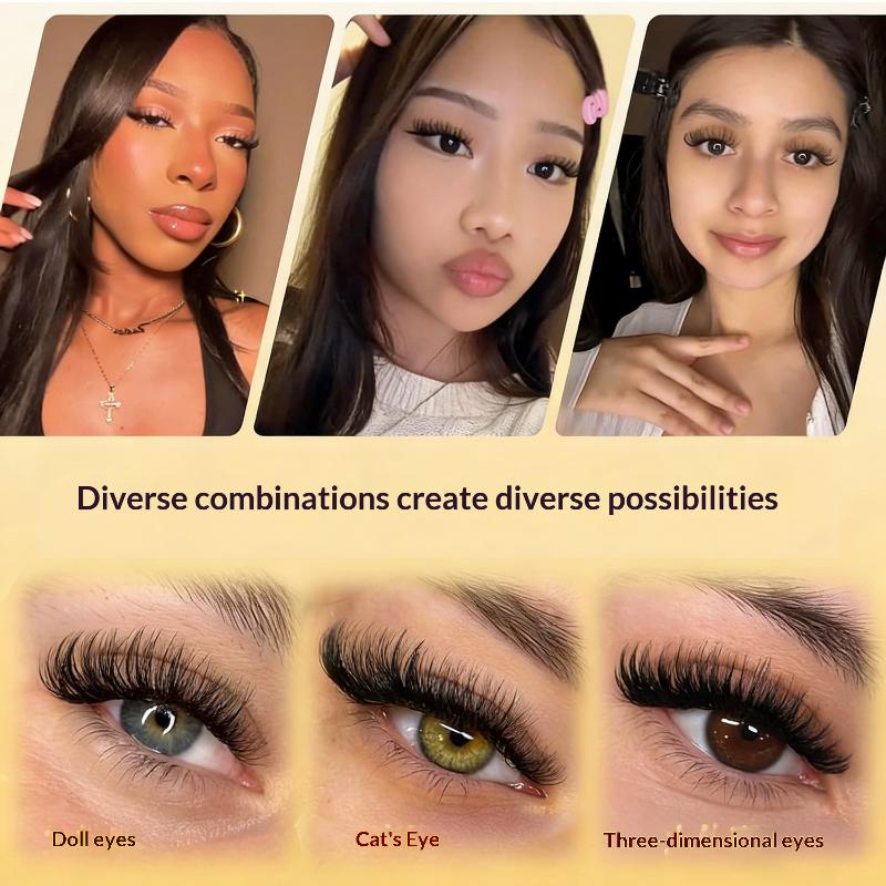 Eyelash Extension Look - New DIY Lashes Extension Kit Glue-free