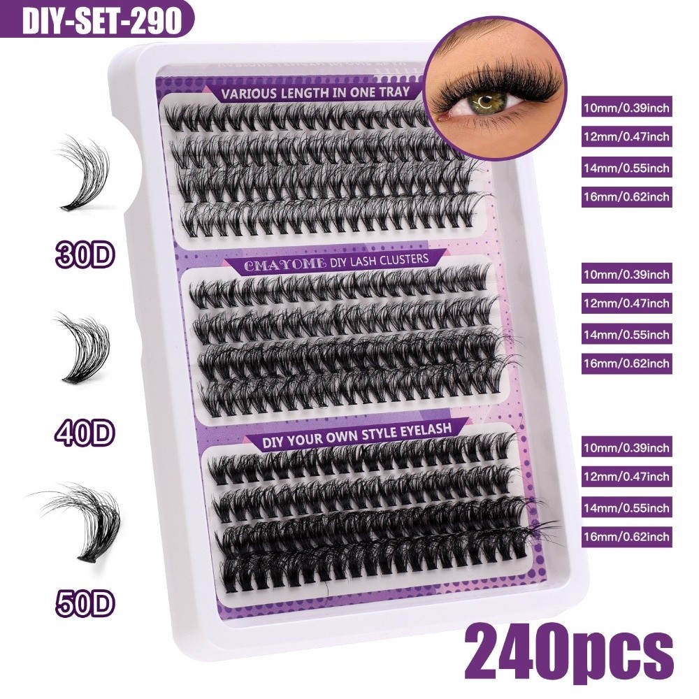 Eyelash Extension Look - Natural Look False Eyelashes Wispy Style