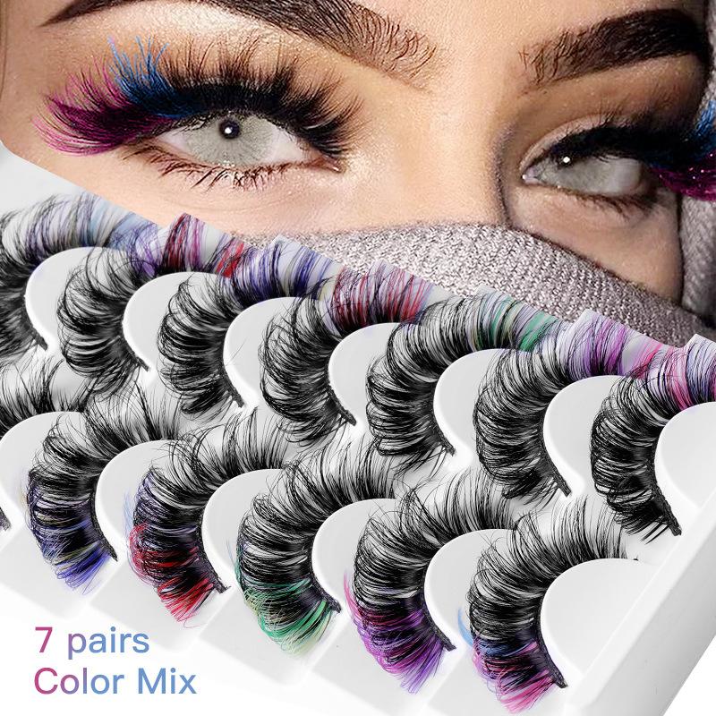 7 Pairs Colorful False Eyelash - огляд і ціна Eyelash Extension Volume