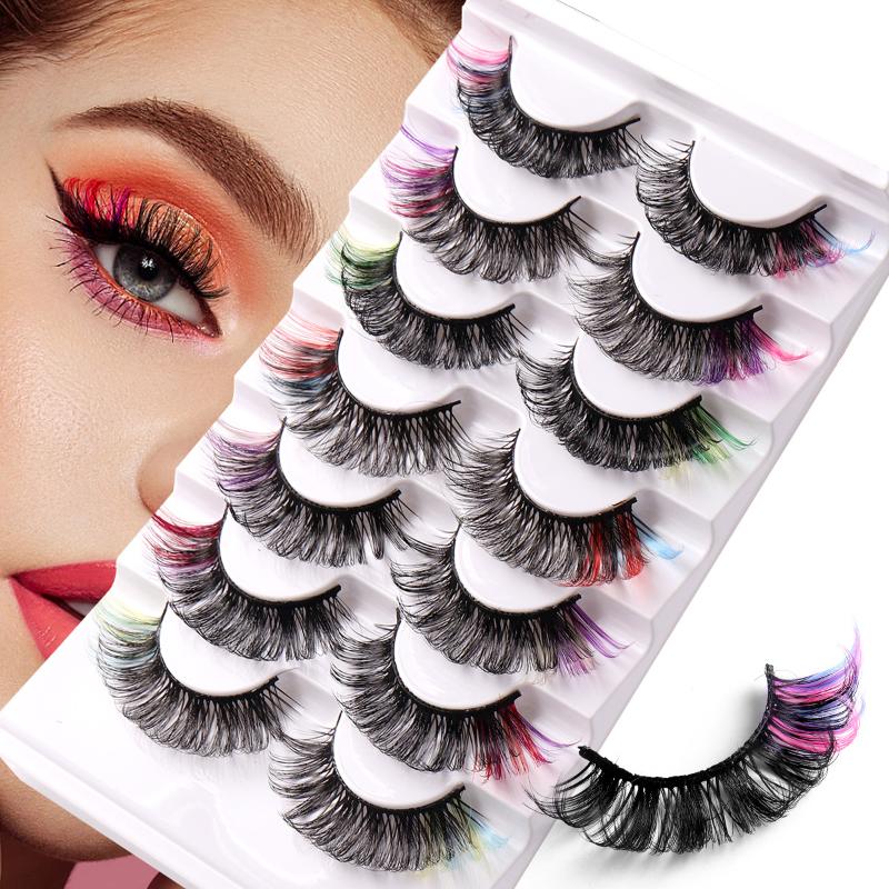 7 Pairs Colorful False Eyelash - огляд і ціна Eyelash Extension Volume