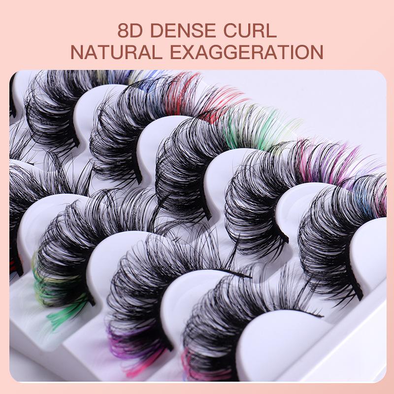 7 Pairs Colorful False Eyelash - огляд і ціна Eyelash Extension Volume
