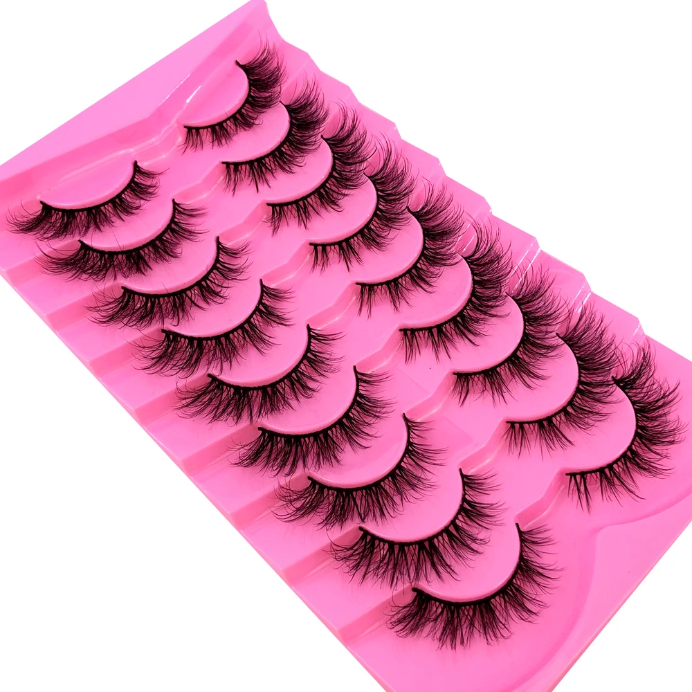 AMSDCN 9 Pairs Mink Lashes Flu - огляд і ціна Eyelash Extension Volume Cat Eye